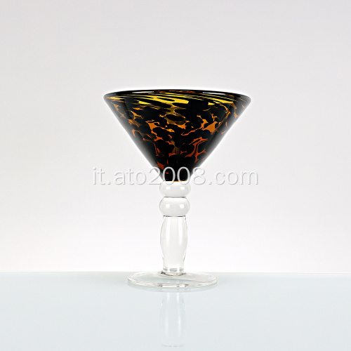 Stampato leopardo margarita vetro ambra martini vetro